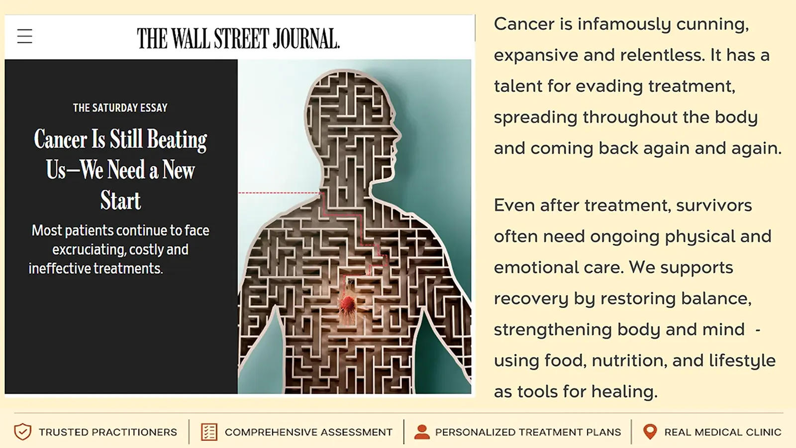 Cancer: Supportive Care — Ayurvedic treatment at Ultimate Life